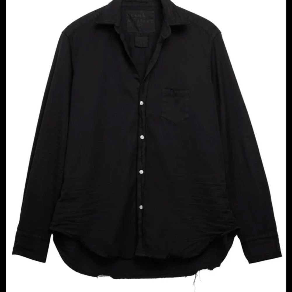Frank & Eileen Relaxed Black Button-Up Long Sleeve Shirt